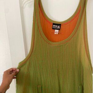 Fuzzi by Jean Gaul Gaultier vintage dress/top. lime green and orange, like new!